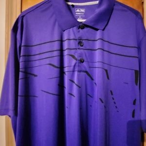 Adidas Climacool Mens Golf Shirt XL Purple Black